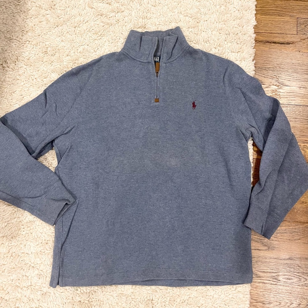 Polo Ralph Lauren blue grey half zip men’s